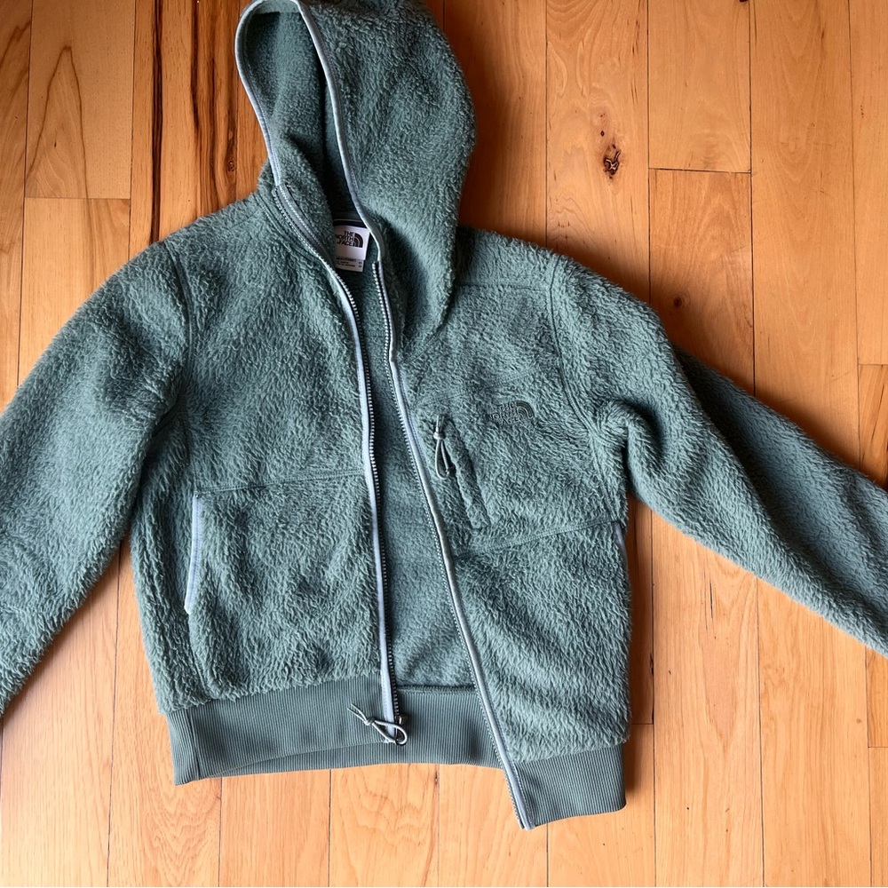 The North Face Green Fleece Zip Up Sweatshirt